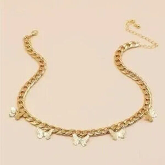 Jewelry - Gold 3 $30 Butterfly Chain Necklace